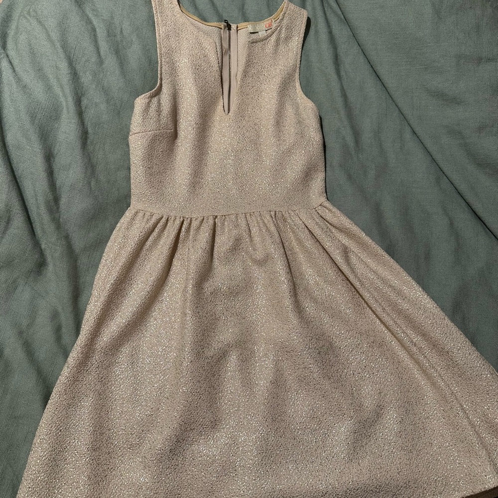 Gold GB dress.
